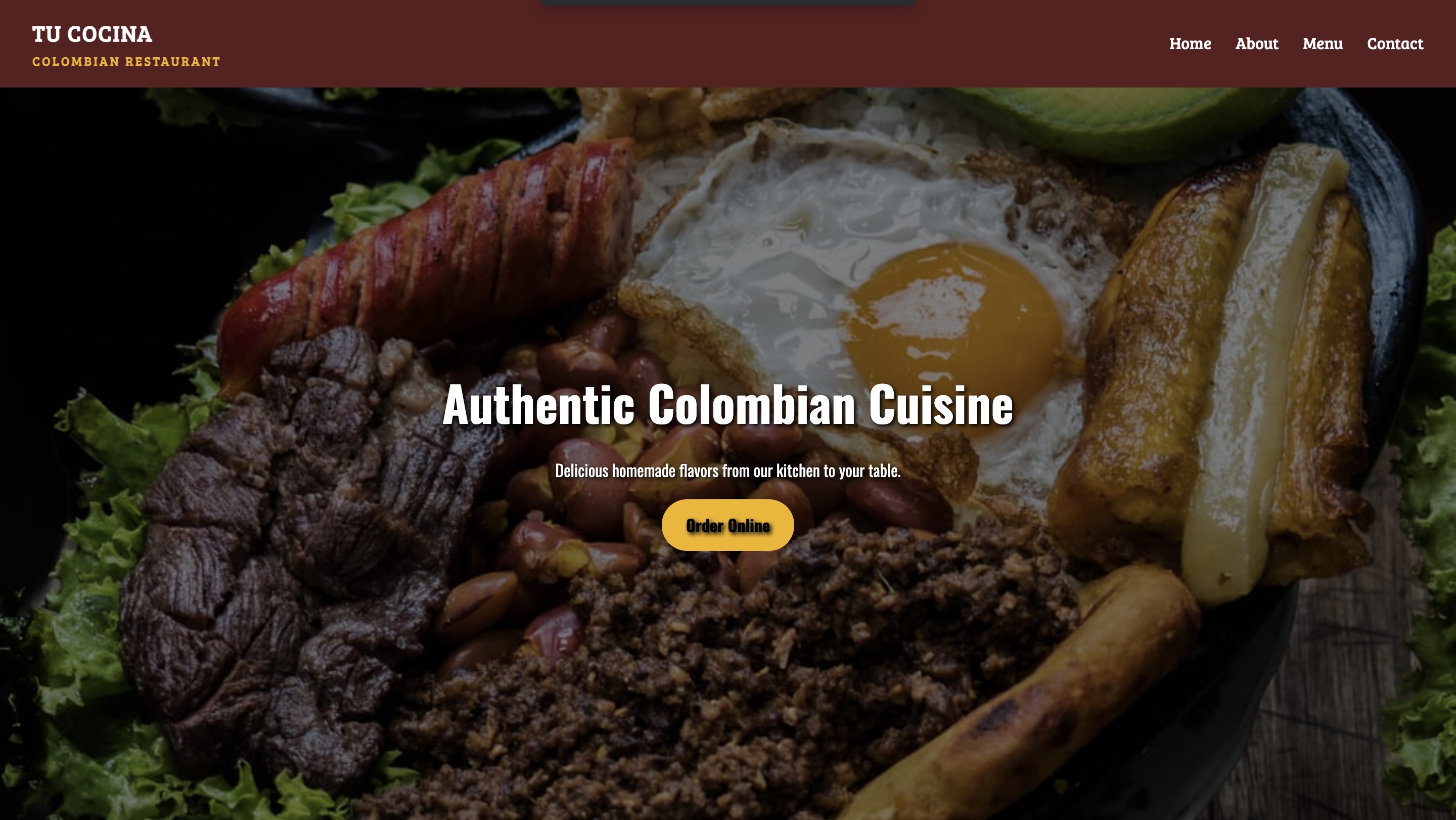 Colombian Restaurant Website Project